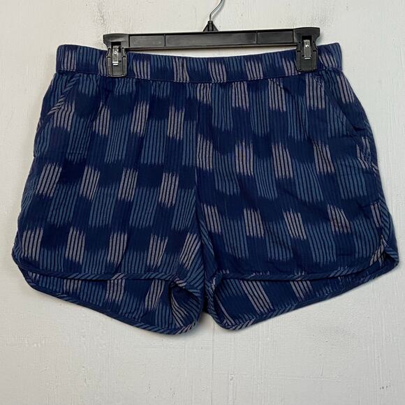 Madewell Pasadena Blue Pull-On Shorts in Jacquard Stripe Size Medium - Picture 3 of 11